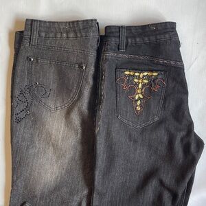 Two Pair of Magnet Embellished Jeans
Size 10
